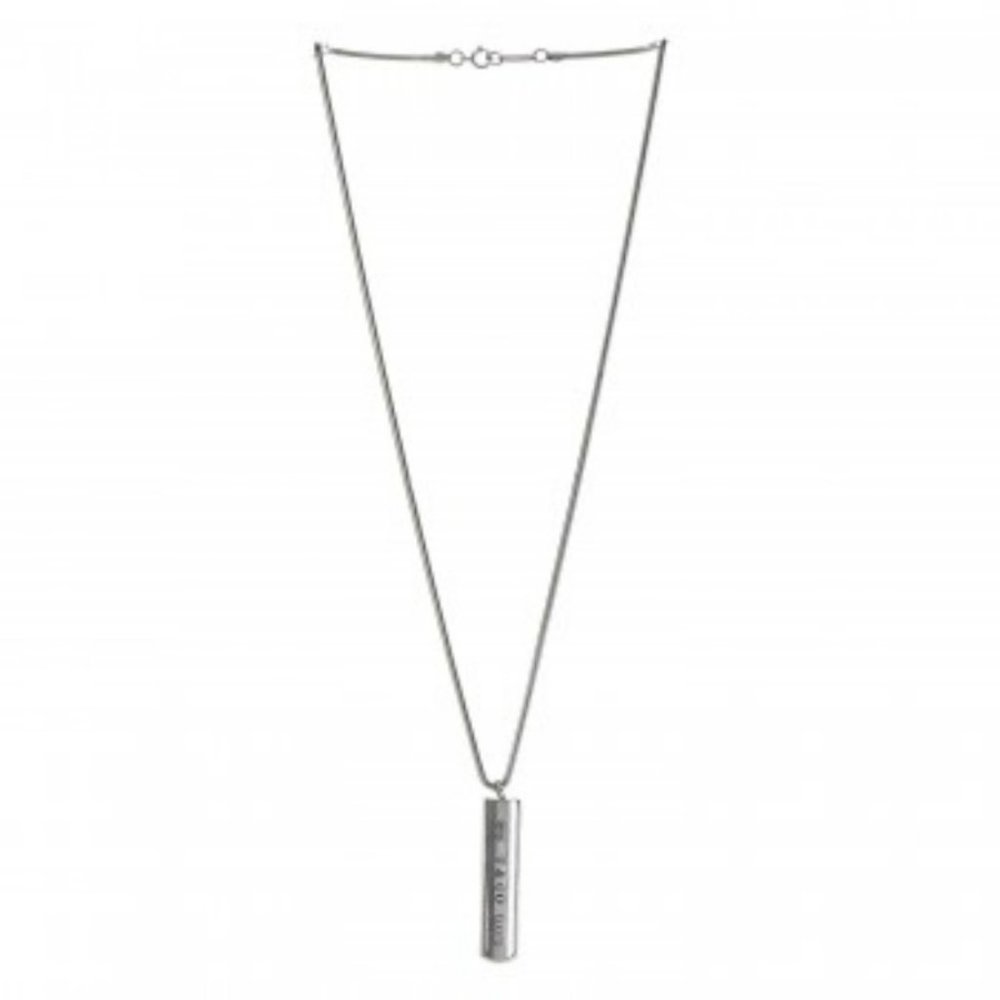 TIFFANY & CO: Sterling Silver "Tiffany 1837 Bar" Necklace 1499 - Picture 2 of 6